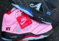Awake x Air Jordan 5 Artic Pink vs Black Racer Blue (couv)