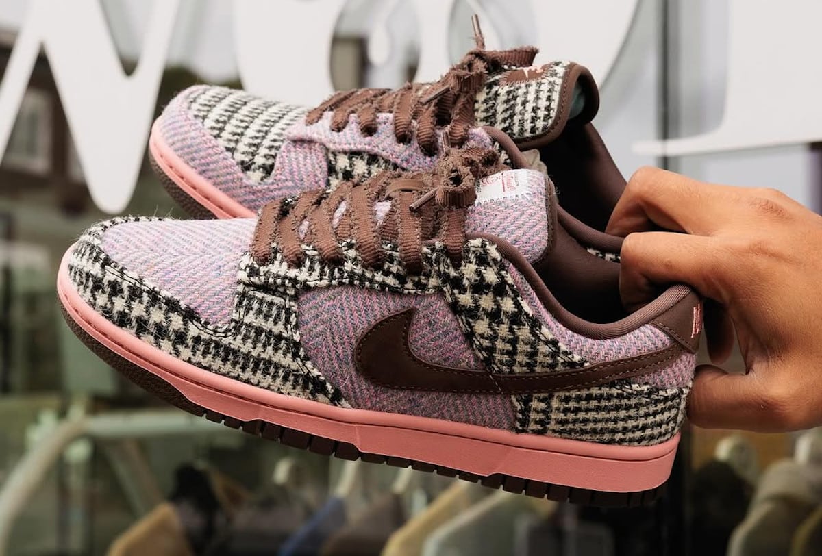 Nike Dunk Low x Harris Tweed Denim Turquoise and Baroque Brown HQ5036-902 (couv)