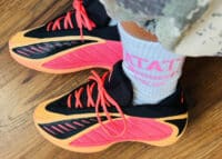 adidas Anthony Edwards 2 Acid Orange on feet JS3514 (couv)