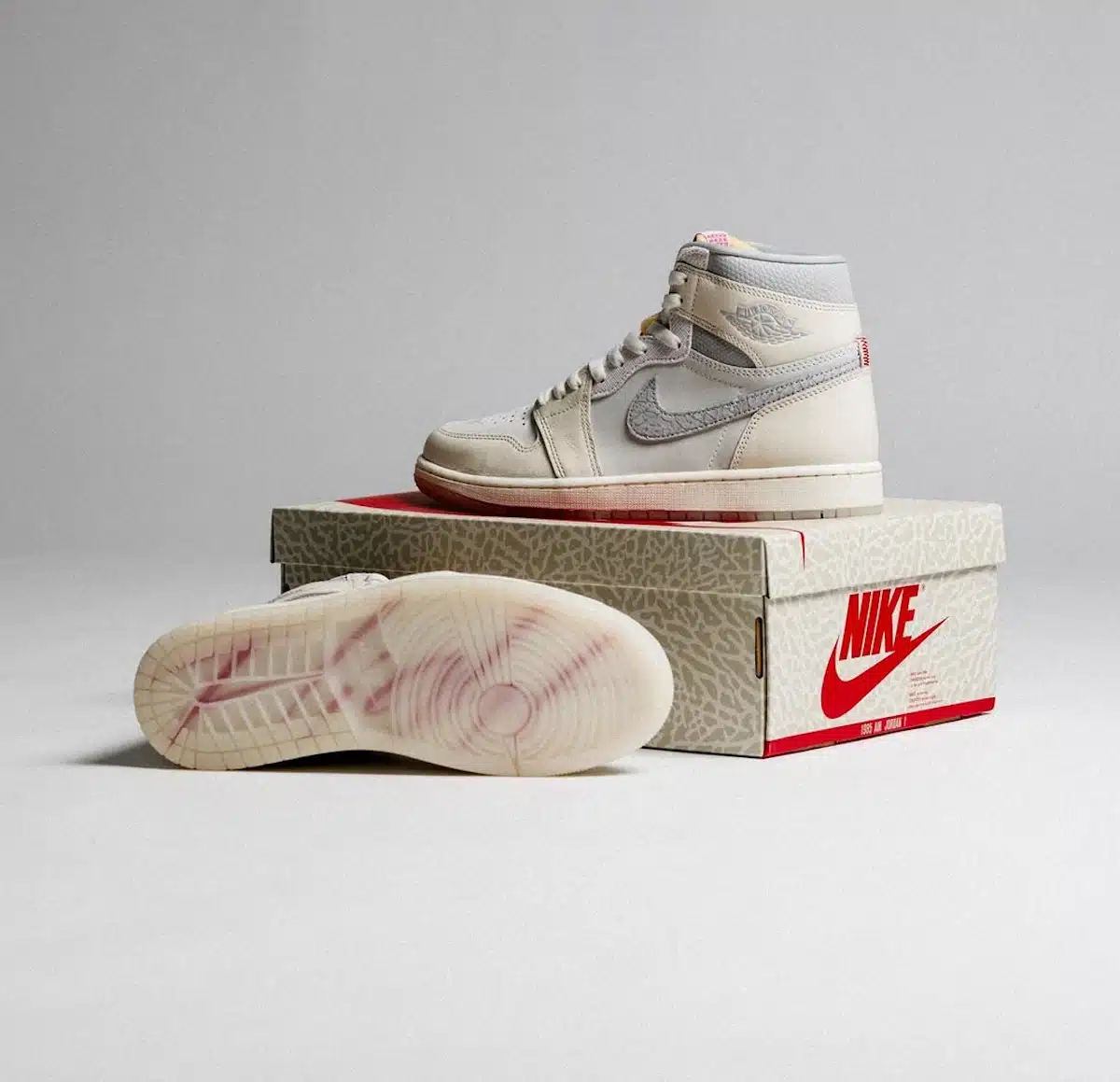 Air Jordan 1 High Sail Red Elephant Swoosh IH4363-100 (2)