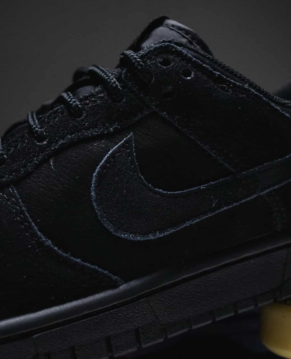 Nike Dunk Low Retro SE Triple Black Suede IB6651-001 (4)