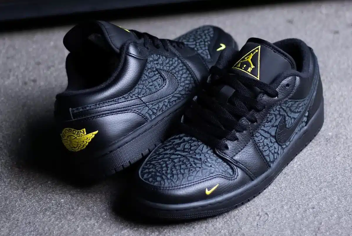 Air Jordan 1 Low Black Elephant Print IM6568-010 (couv)