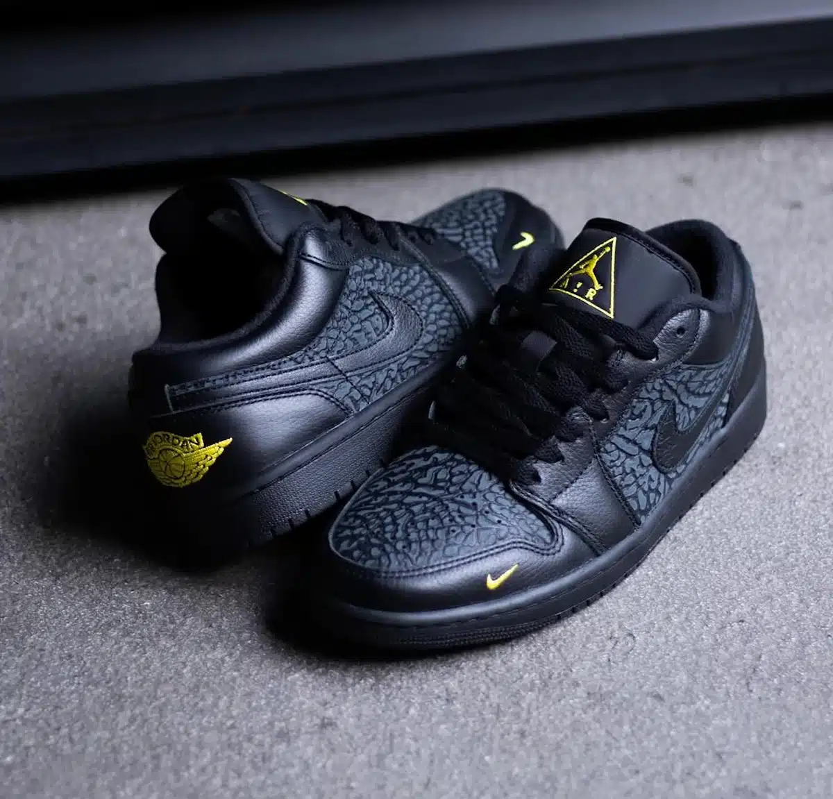 Air Jordan 1 Low Black Elephant Print IM6568-010