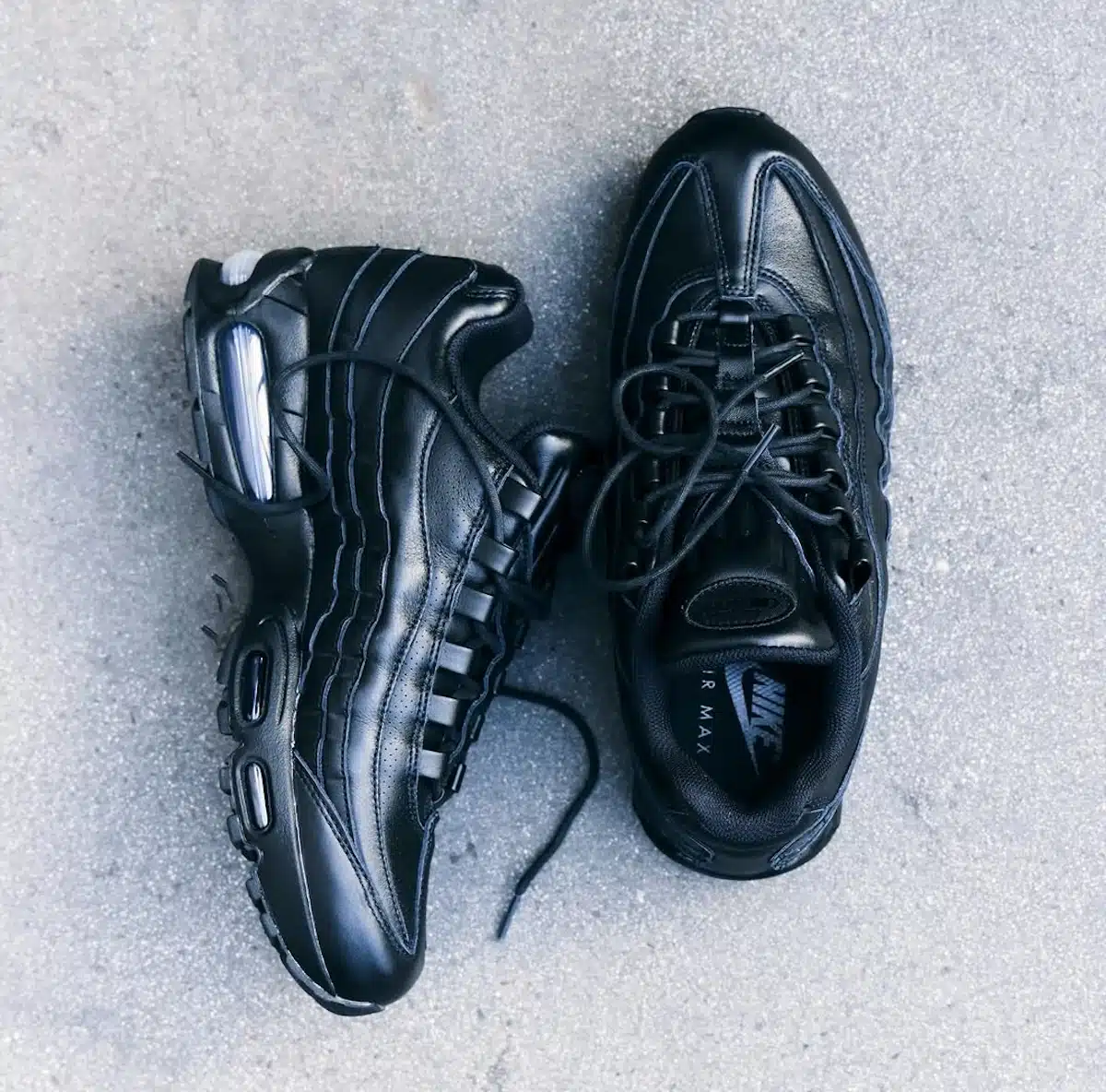 Nike Air Max 95 en cuir noir IM0696-001 (3)