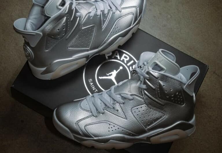 Air Jordan 6 PSG argentée Metallic Silver IQ5135-001 (couv)