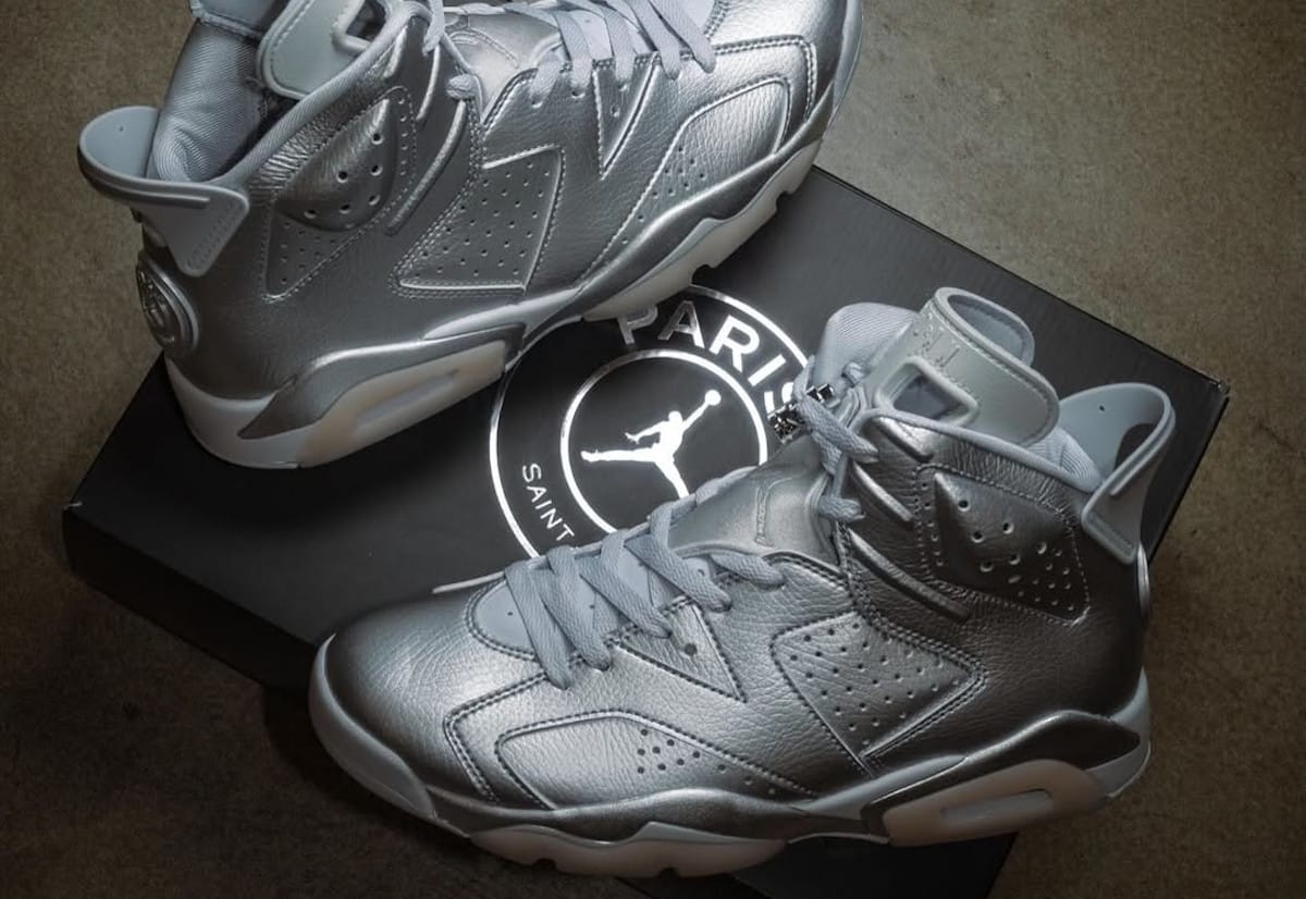Air Jordan 6 PSG argentée Metallic Silver IQ5135-001 (couv)
