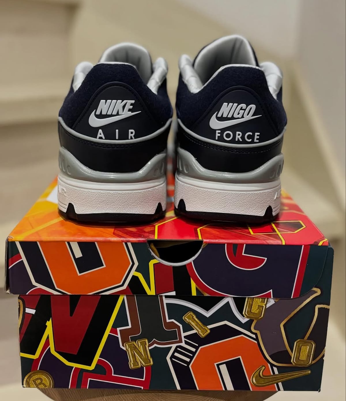 Nike Air Force 3 Low en laine bleu marine HV5032-400 (1)