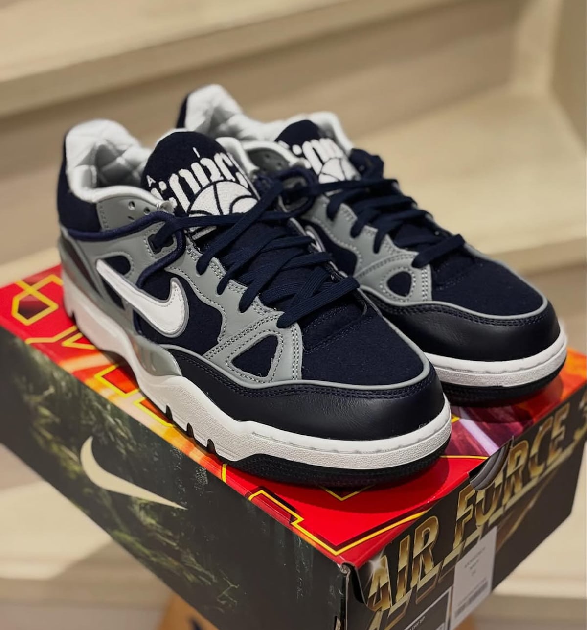 Nike Air Force 3 Low en laine bleu marine HV5032-400 (3)