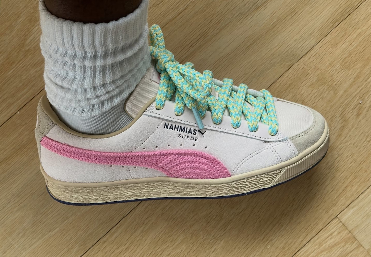 Puma Suede Nahmias beige et rose 407027-01 (couv 1)