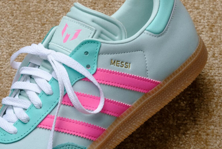 adidas Samba Messi Mint Pink Vert pastel et rose KI8505 (couv)