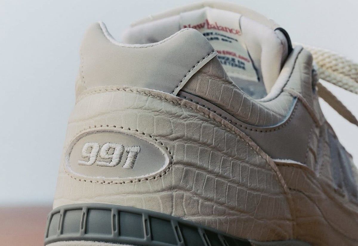 New Balance 991 Cream Croco made in UK sortie M991CR1 (couv)