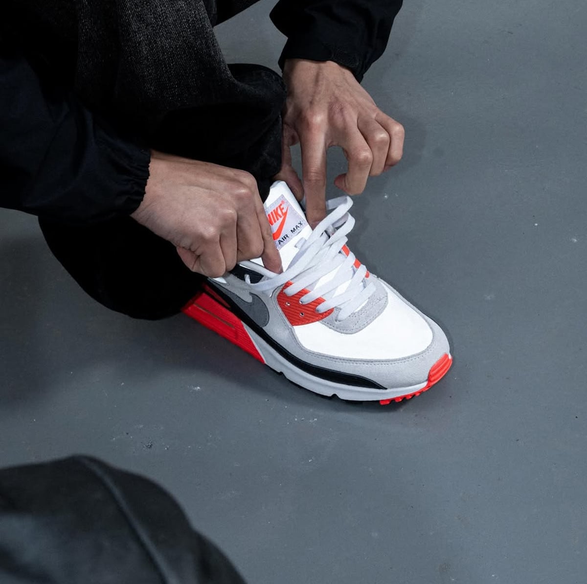 Nike Air Max 90 Infrared 3M on feet