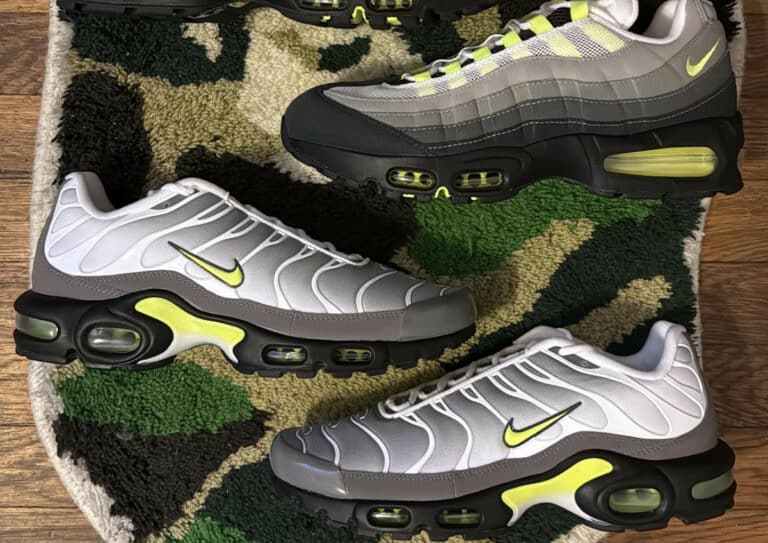 Nike TN dégradé gris avec vert fluo IQ0288-100 (couv)