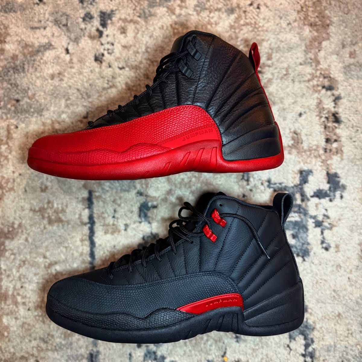 Air Jordan 12 Bloodline vs Jordan 12 Flu Game