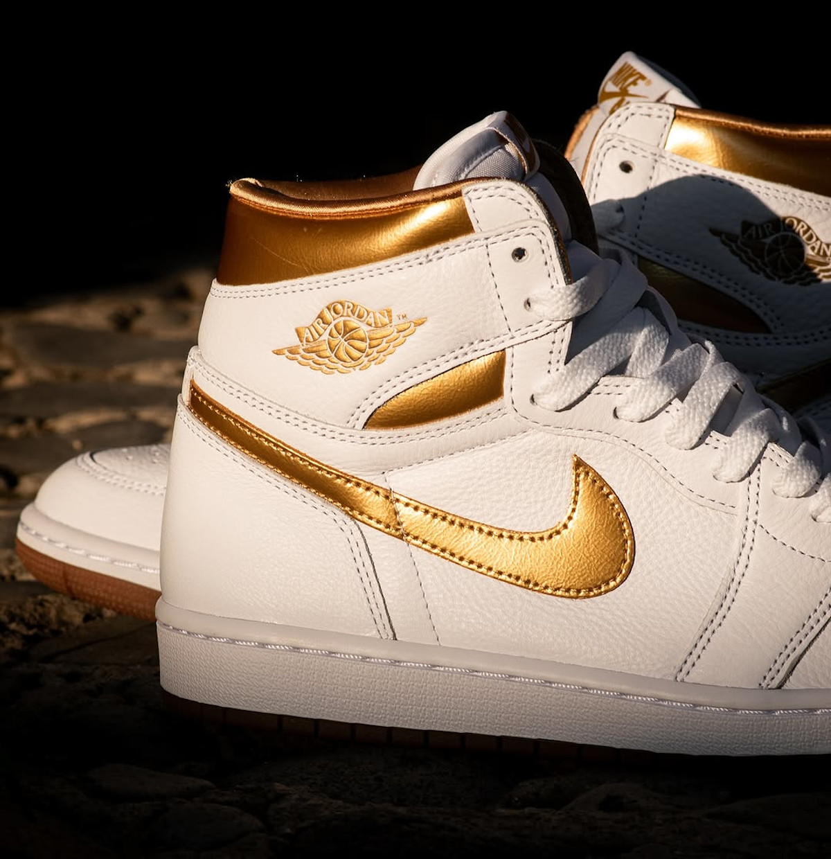 Sneakers dorées pour femme