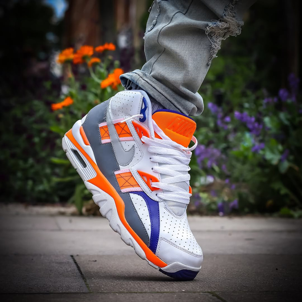Nike Air Trainer SC High Auburn on feet