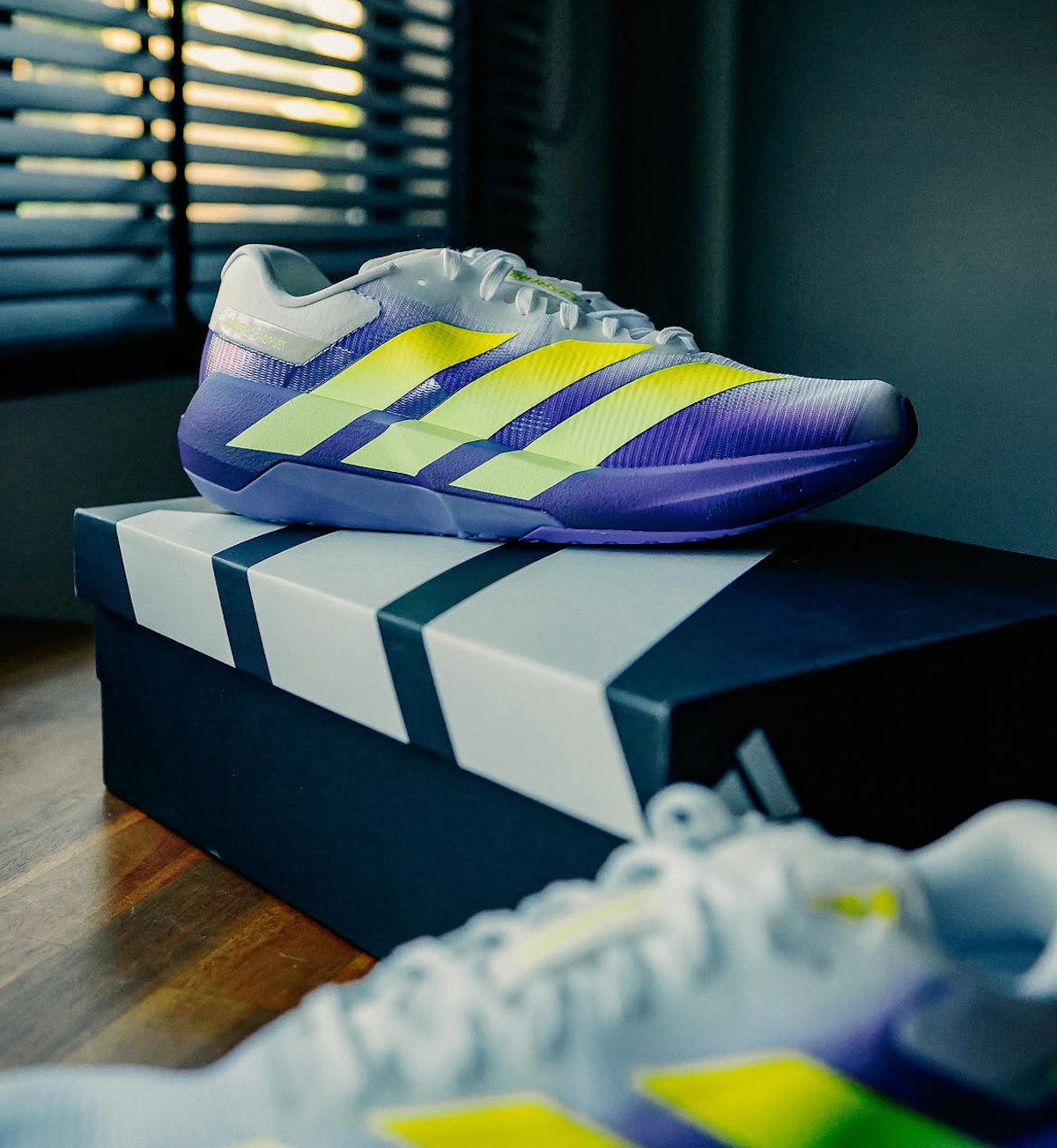 adidas Adizero Dropset Pro solar yellow Purple KK1549 (1)