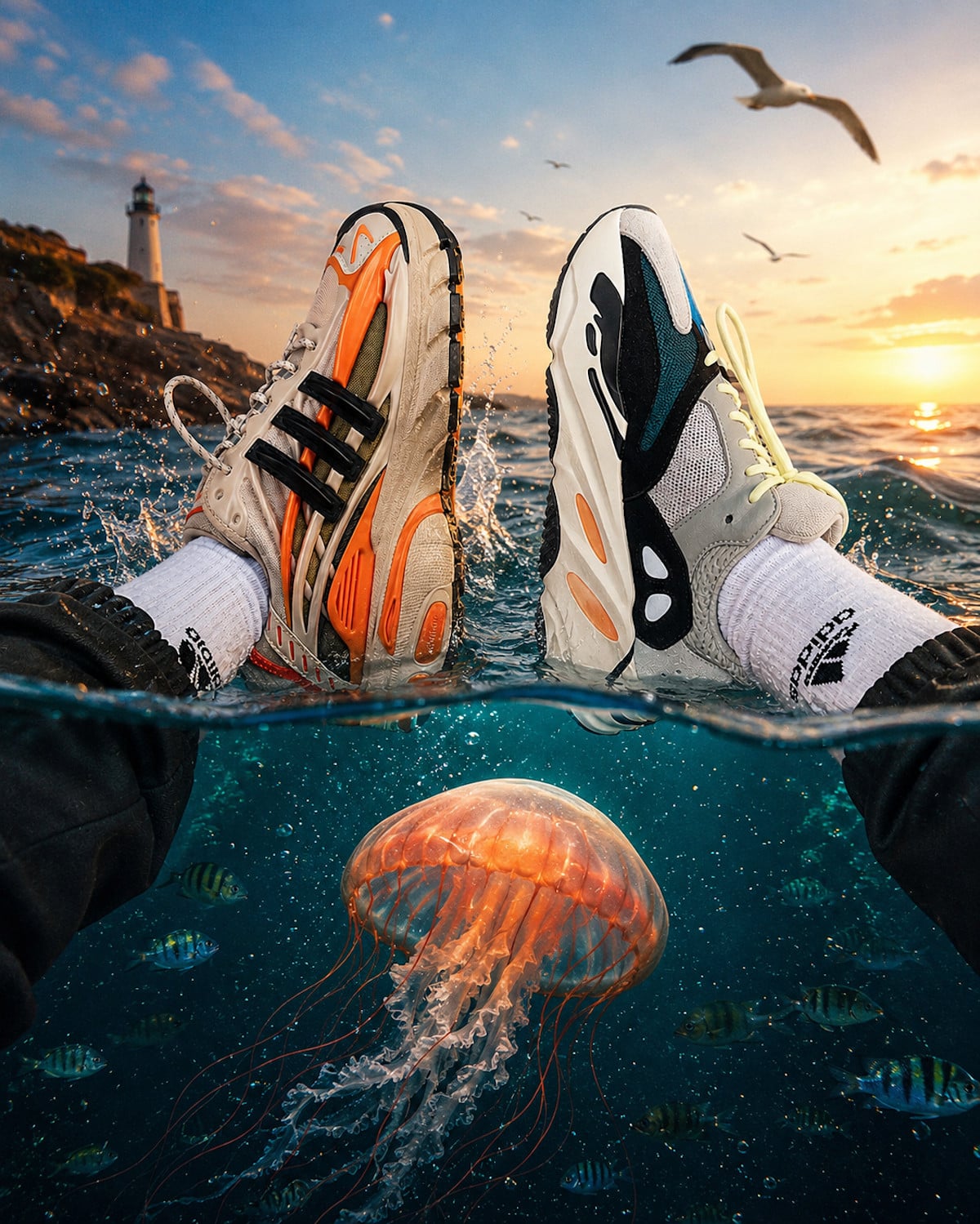 adidas Yeezy Wave Runner vs adidas adistar Jellyfish