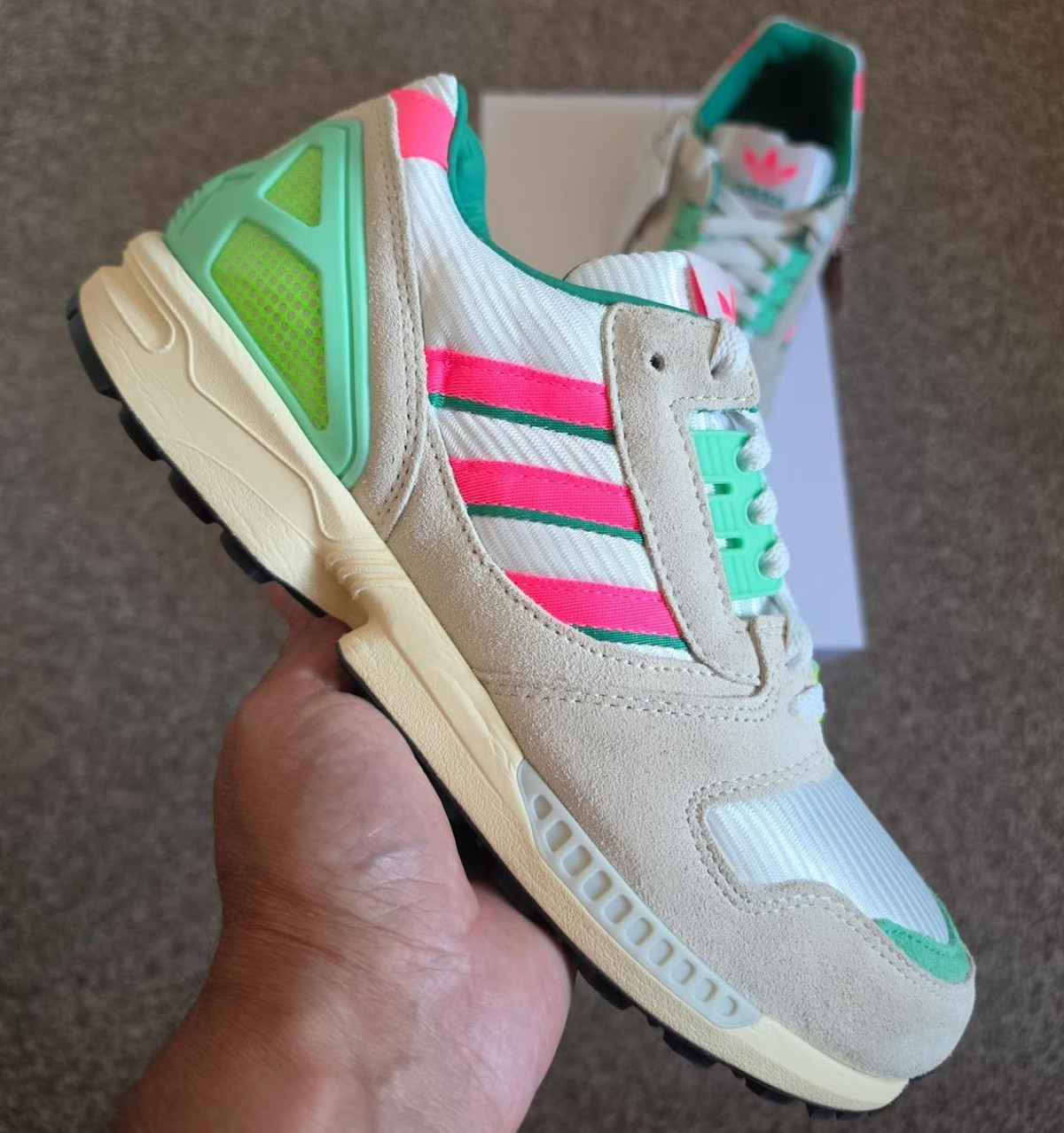 adidas ZX 8000 vert pastel et rose KI4726 (3)
