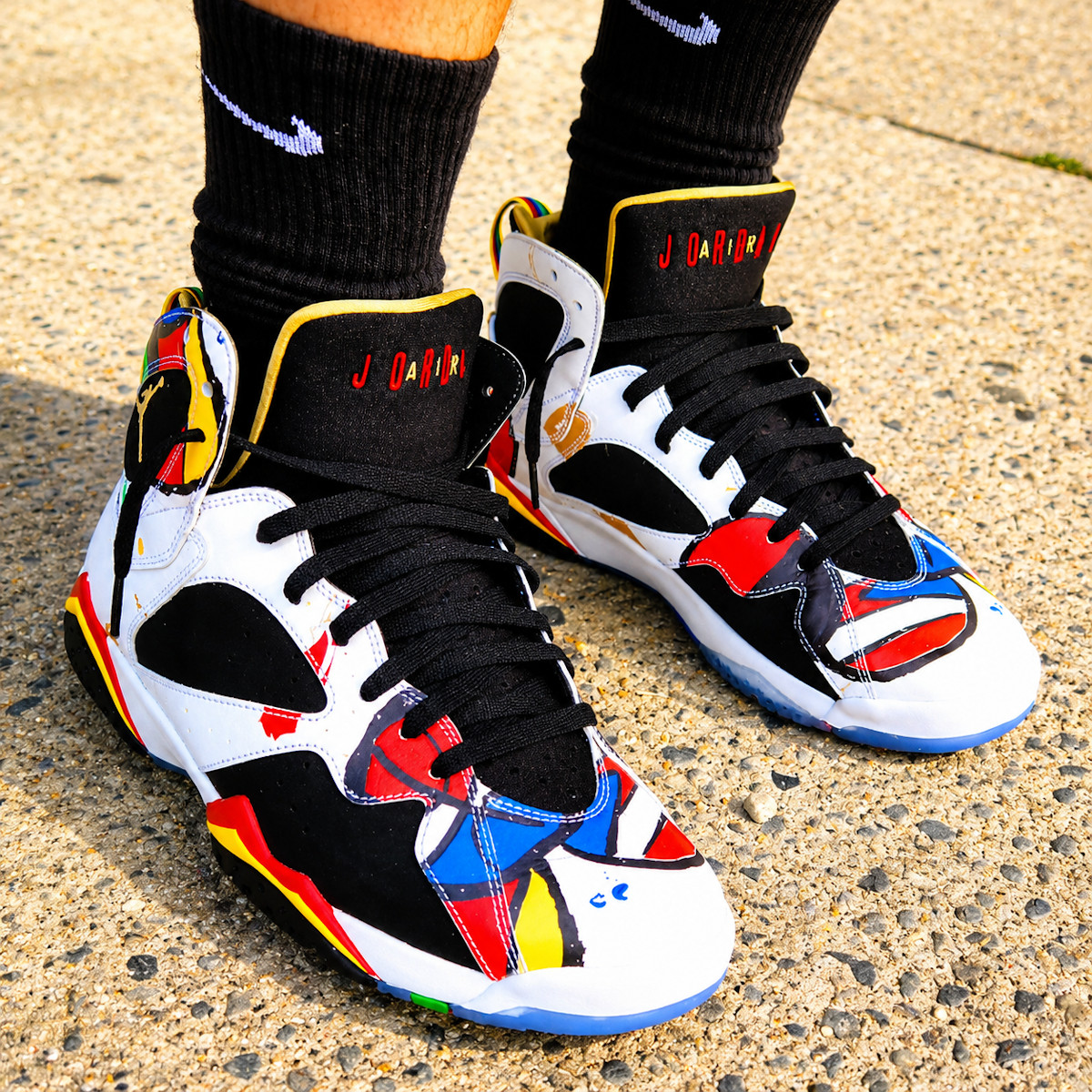 Air Jordan 7 Miró on feet IQ6573-100