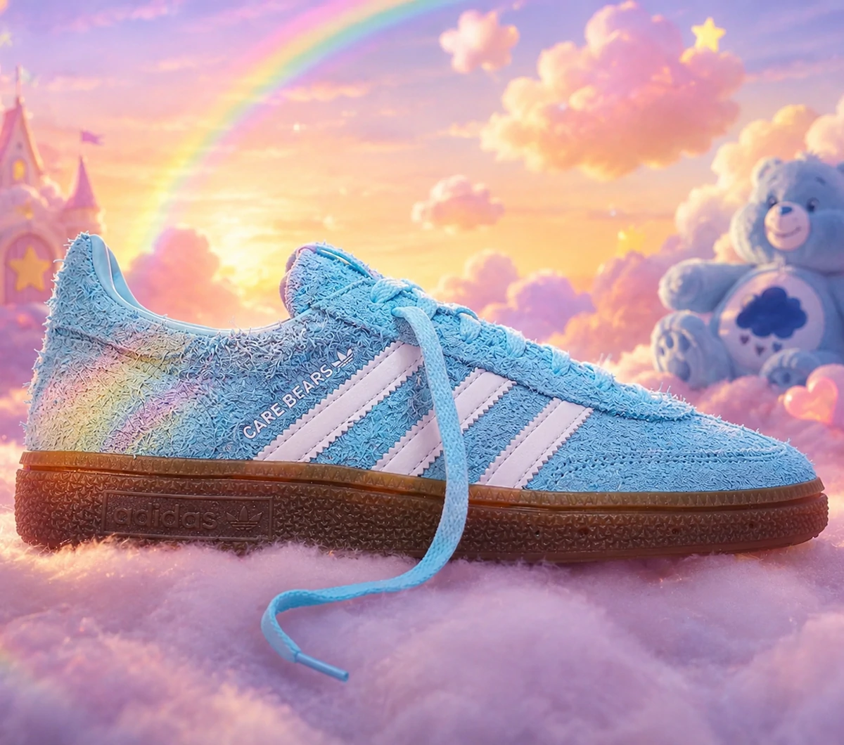 Bisounours x adidas Handball Spezial Bliss Blue femme KK4933 (2)