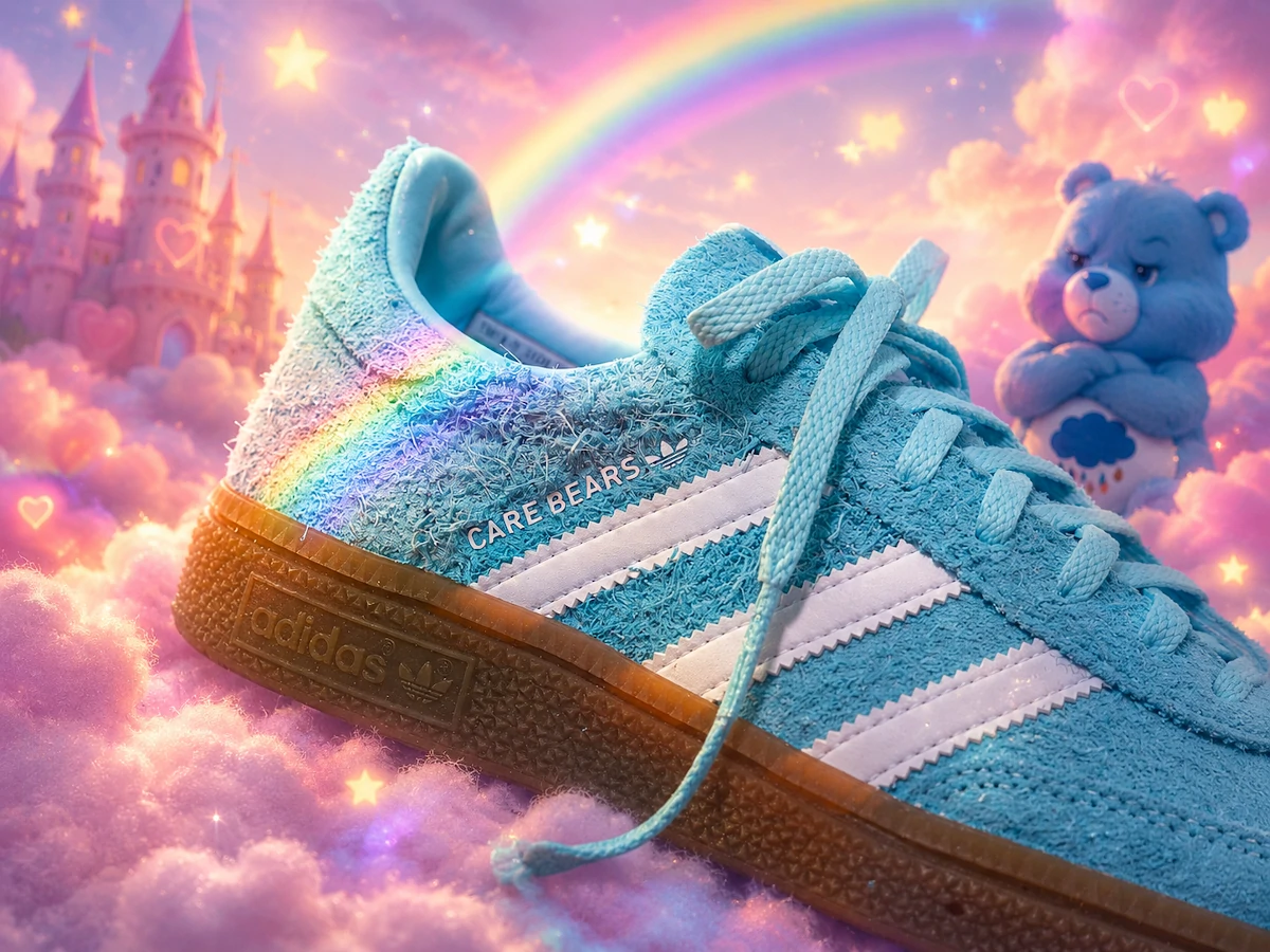 Bisounours x adidas Handball Spezial Bliss Blue femme KK4933 (3)