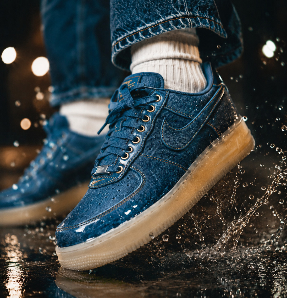 Nike Air Force 1 Low Retro Patent Denim IM5757-400