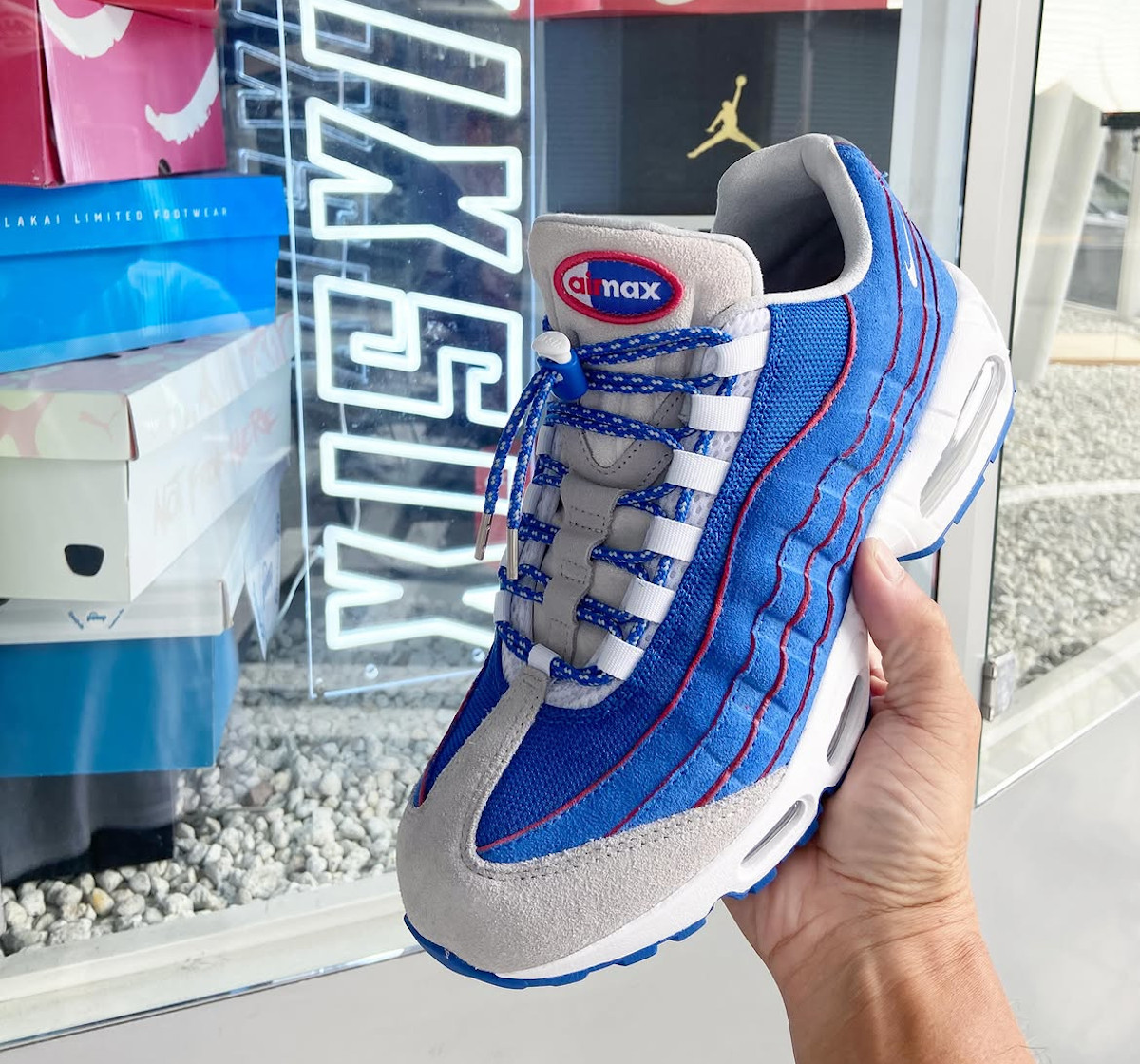 Nike Air Max 95 Big Bubble Blue Sapphire and Action Red (3)