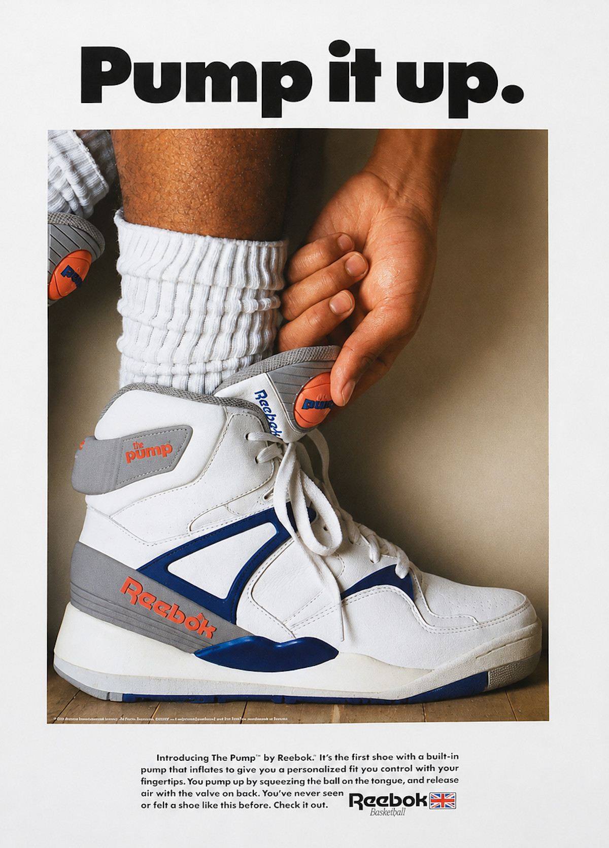 Reebok Pump publicité fin 1980 début 1990