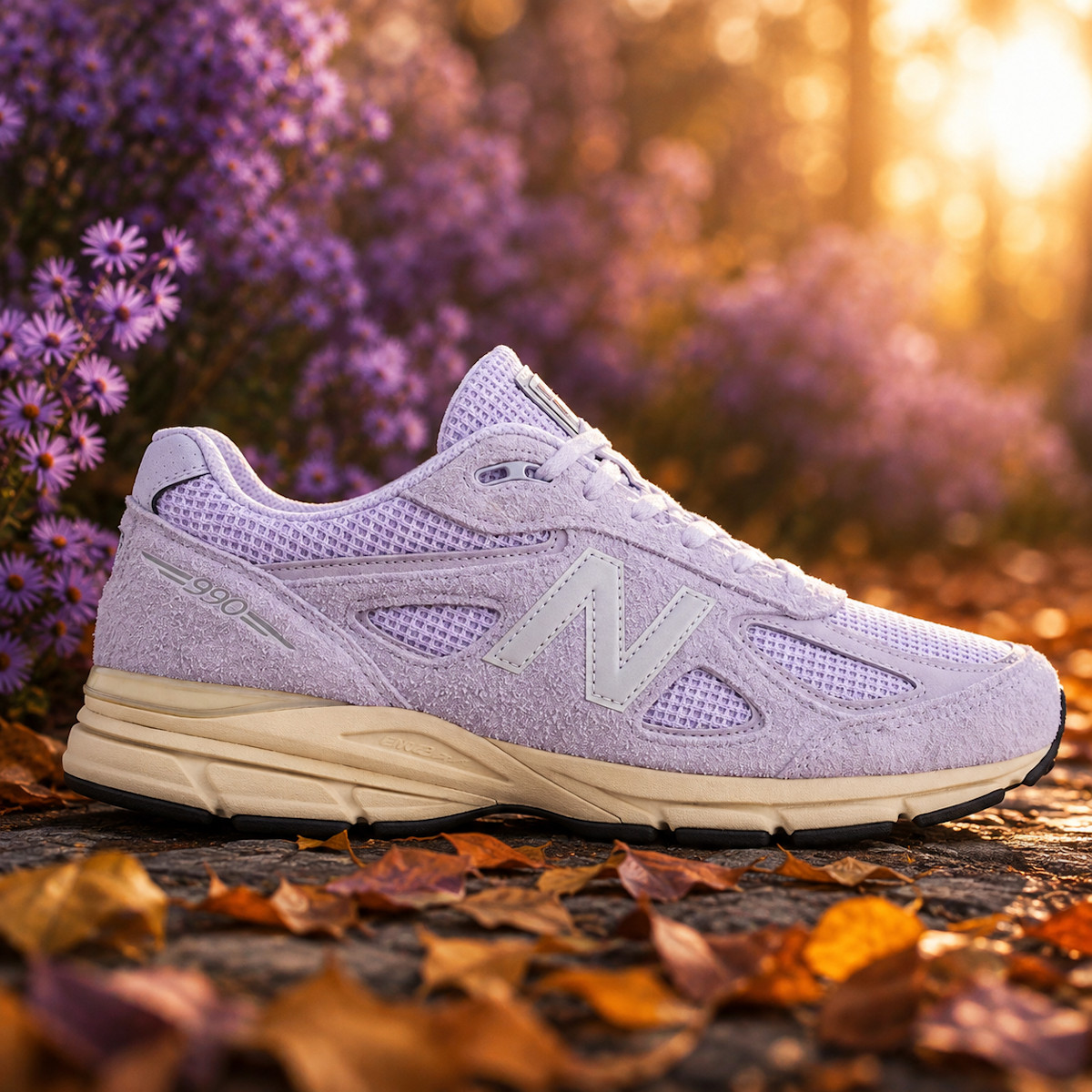 New Balance 990v4 violette et beige U990LV4