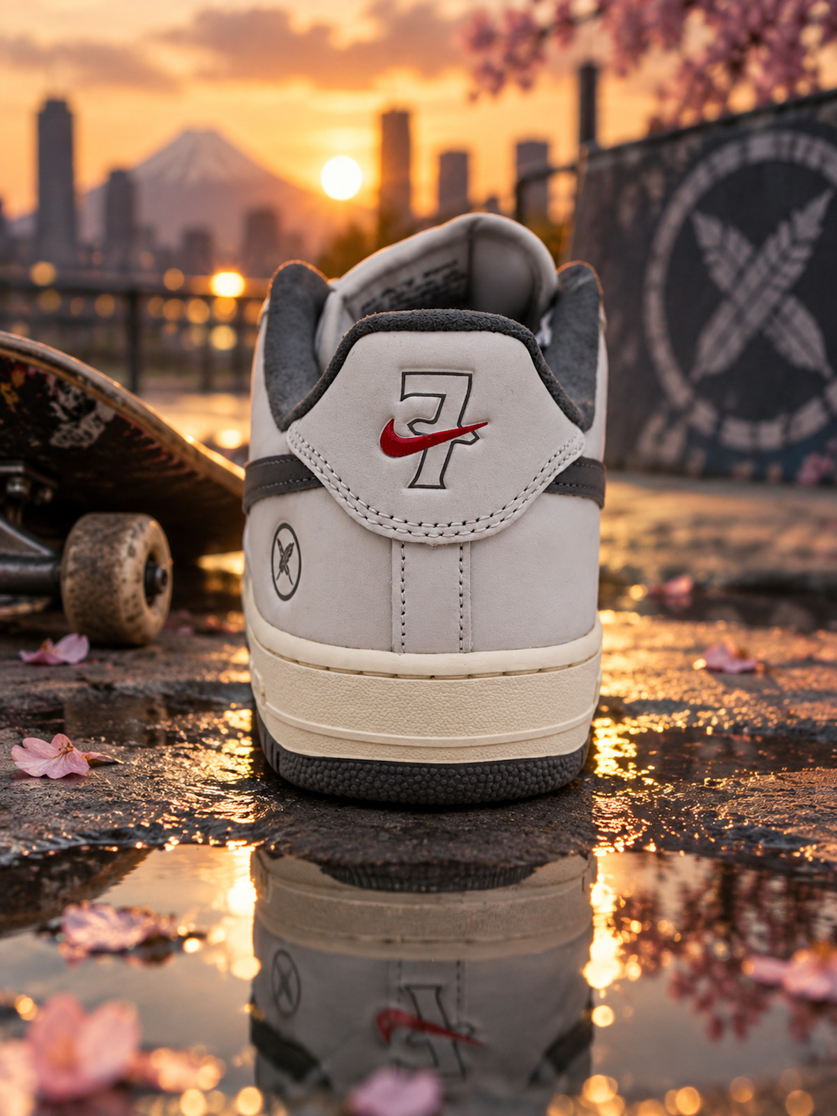 Nike SB Air Force 1 Yuto grise et beige (3)