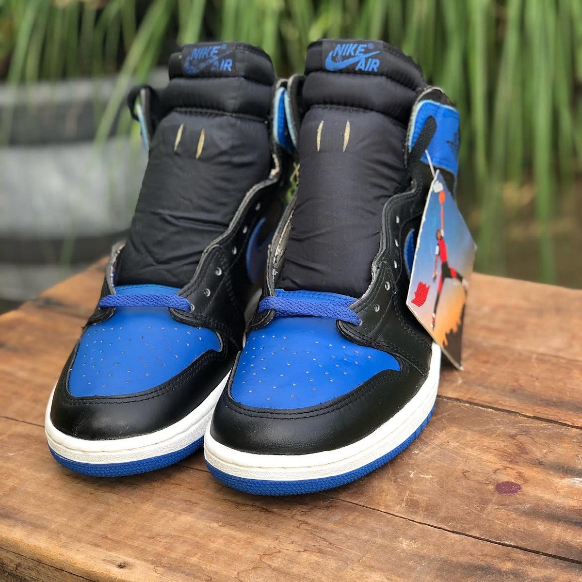 Air Jordan 1 noire et bleue des années 80 (5)