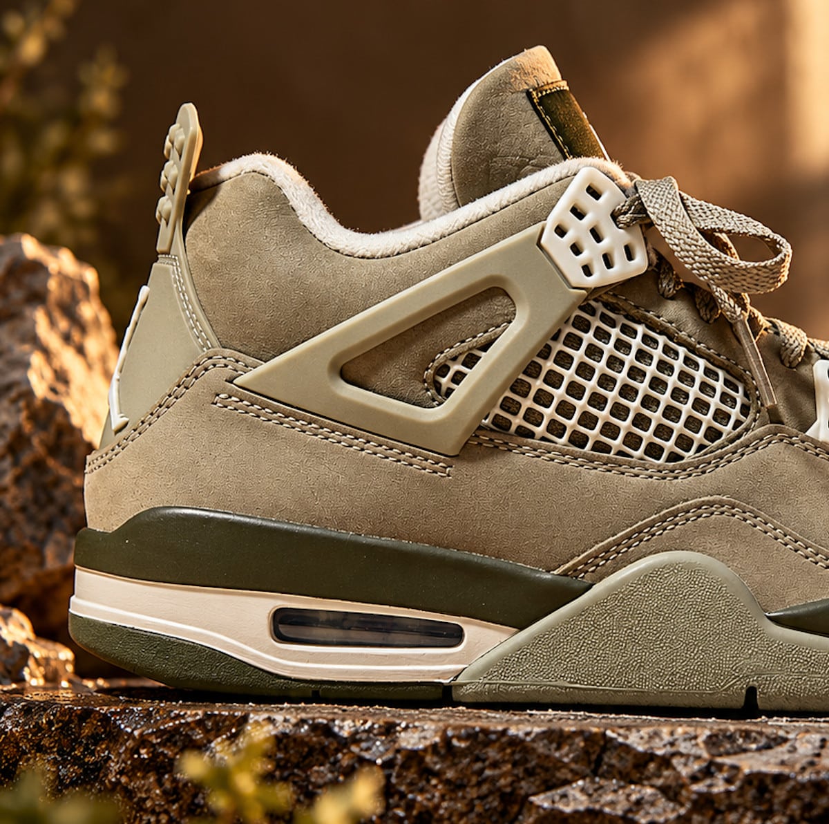 Air Jordan 4 vert olive taupe et beige JA5911-320 (2)
