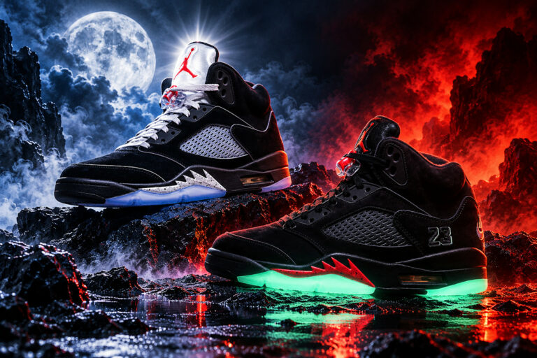 Air Jordan 5 Halloween vs Jordan 5 OG Black Silver